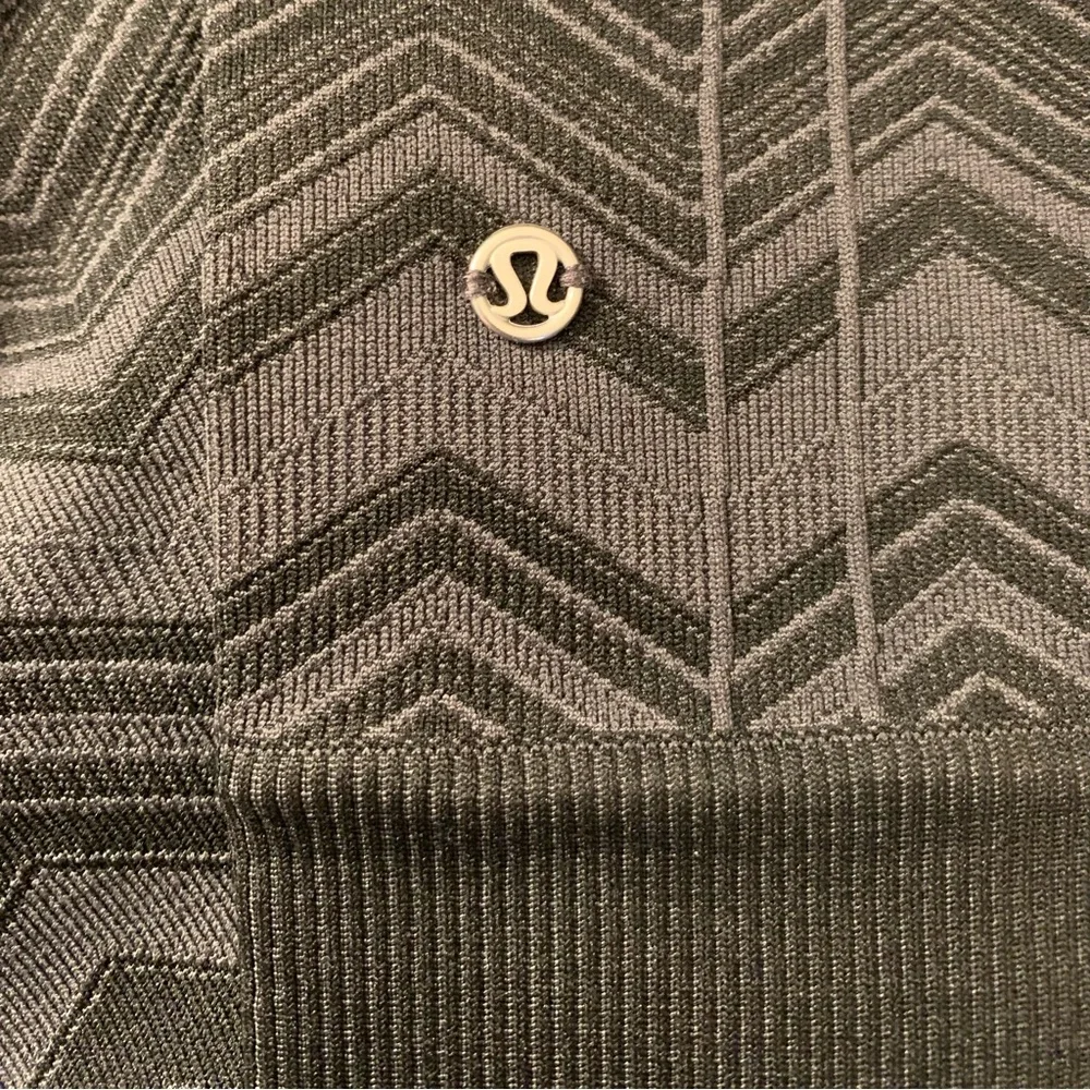Lululemon Ebb to Street Pant Legging Heathered Deep Coal Size 4 Chevron Zig Zag